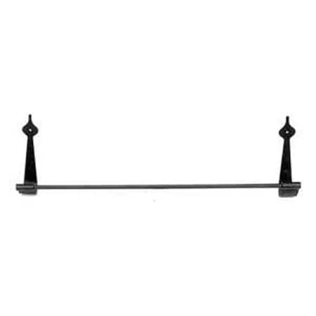 Acorn Mfg Acorn AB8BP Forged Iron Spear Design Towel Bar - Black AB8BP